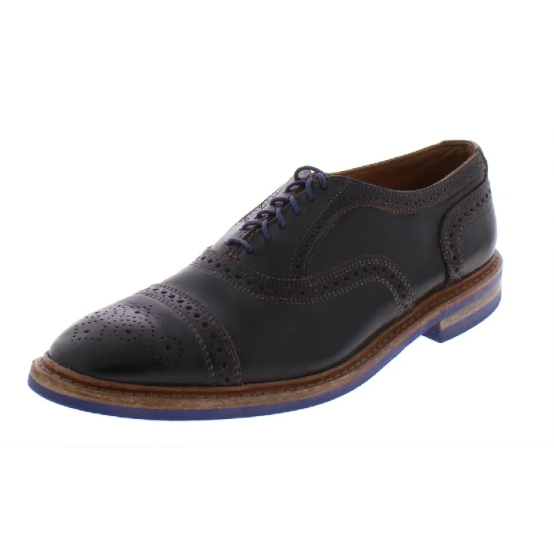 Strandmonk Mens Leather Cap Toe Wingtip Shoes