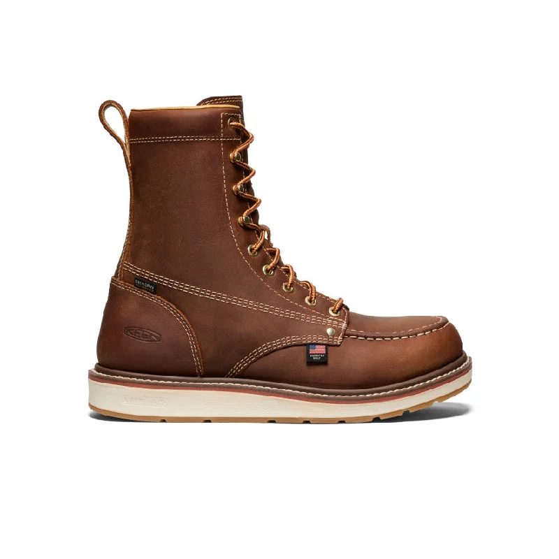 Men's Liberty 8" Waterproof Boot (Soft Toe)  |  Leather Brown/Gum