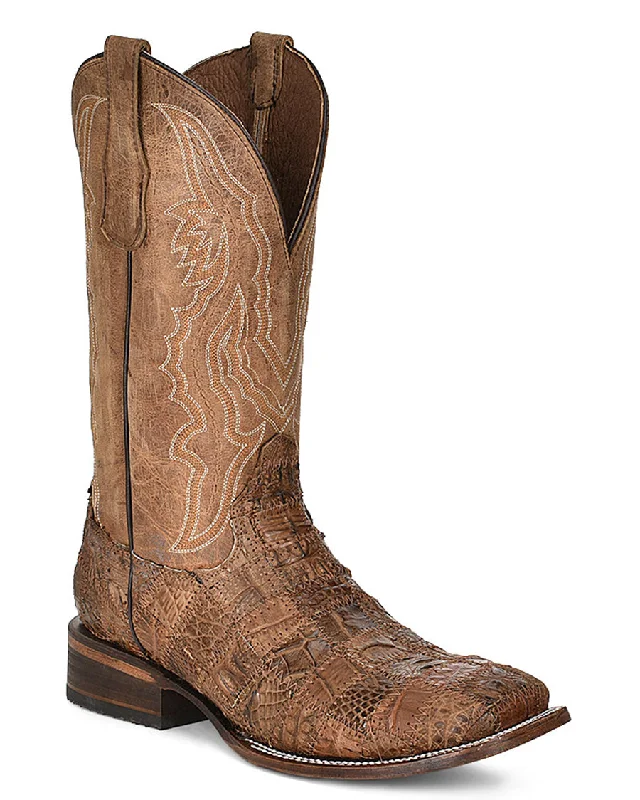 Men's Patchwork & Embroidery Western Boots