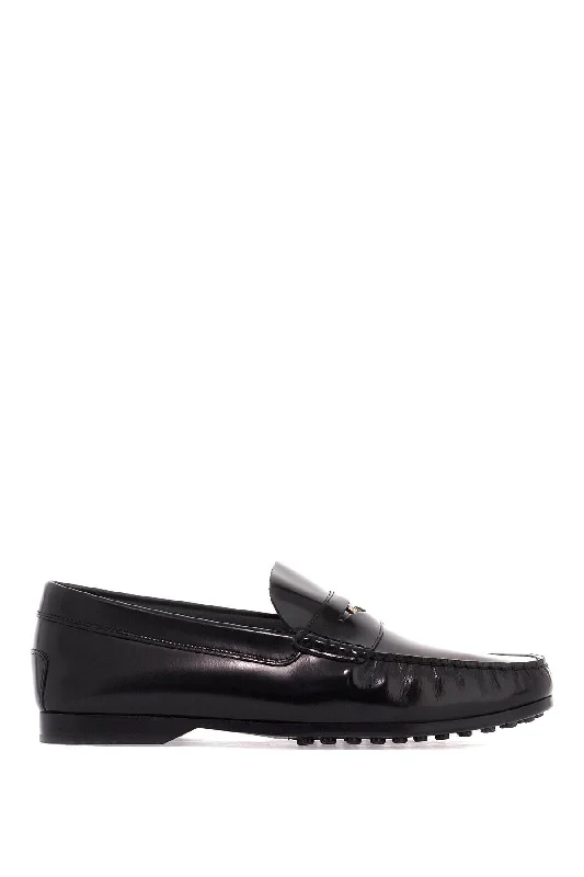 Tod's Brushed Leather Loafers With Penny Detail