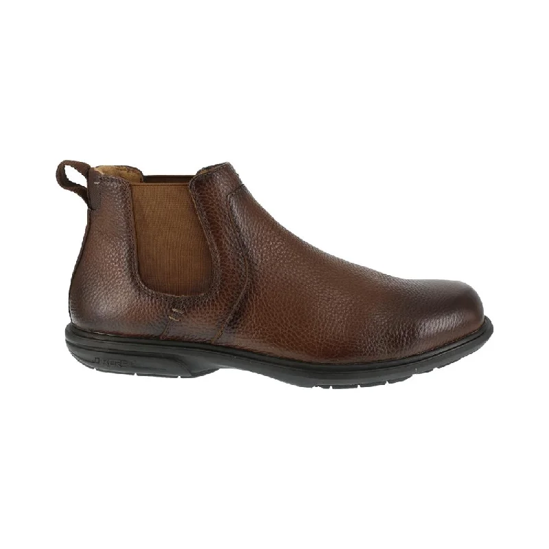 Loedin Steel-Toe Pull On Chelsea Work Boot Brown