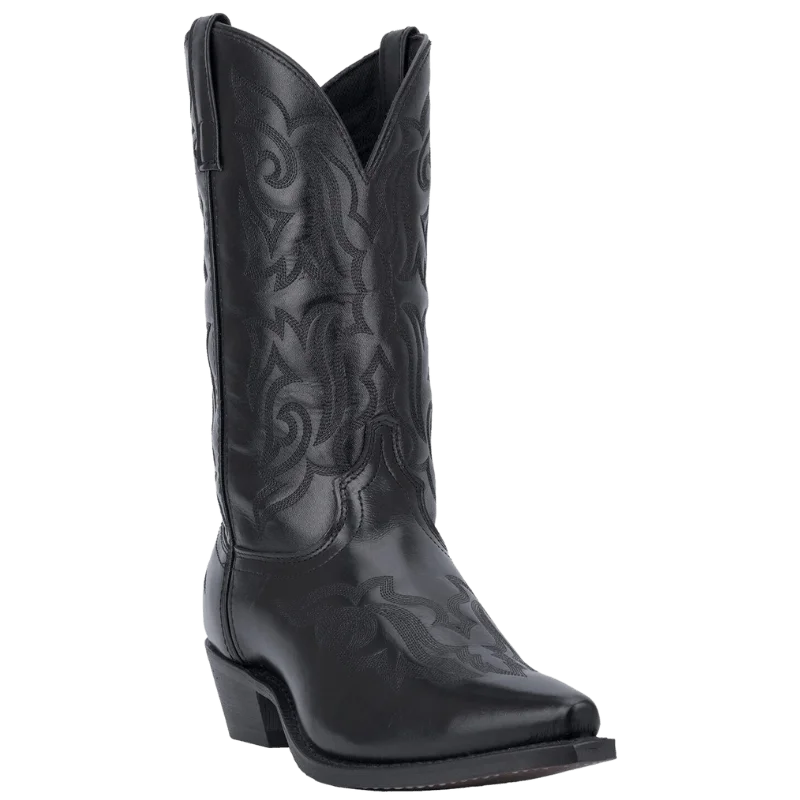 Laredo Men's Hawk Black Leather Cowboy Boots 6860