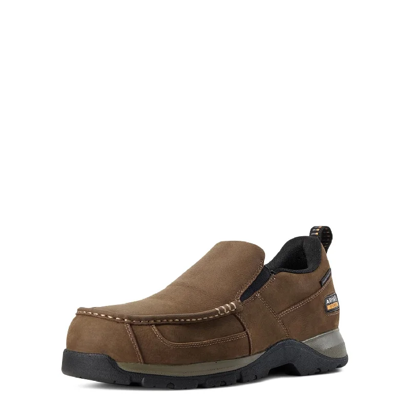 Edge LTE Composite-Toe SD Slip-On Work Shoe Dark Brown