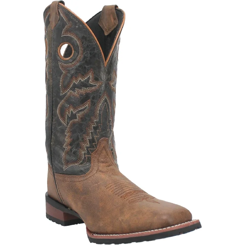 Laredo Men's Kosar Tan/Black Leather Cowboy Boots 7937