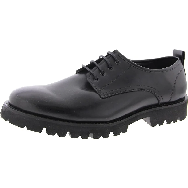 Chadwick Mens Faux Leather Lace-Up Derby Shoes