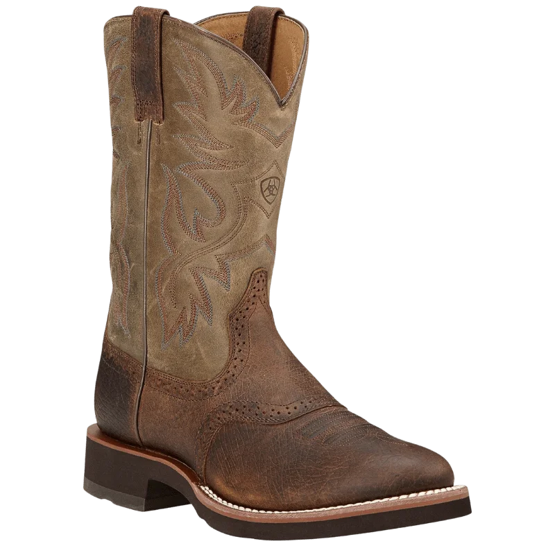 Ariat Men's Heritage Crepe Earth Brown Round Toe Western Boots 10002559