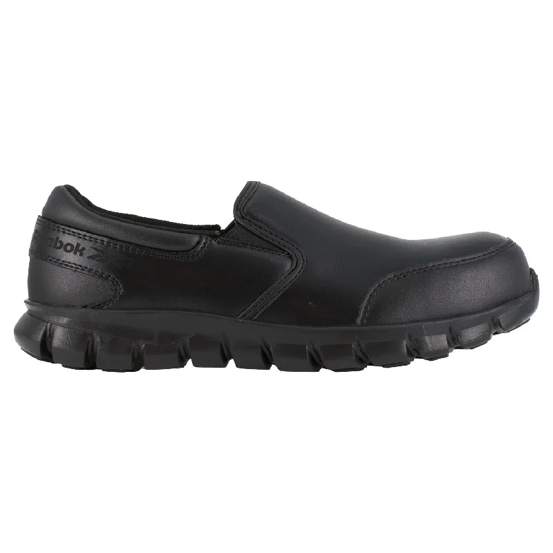 Sublite Cushion Composite-Toe Slip On Athletic Work Shoe Black