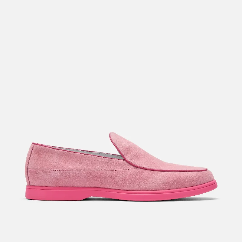 Alessandro Pink Suede Venetian Loafers