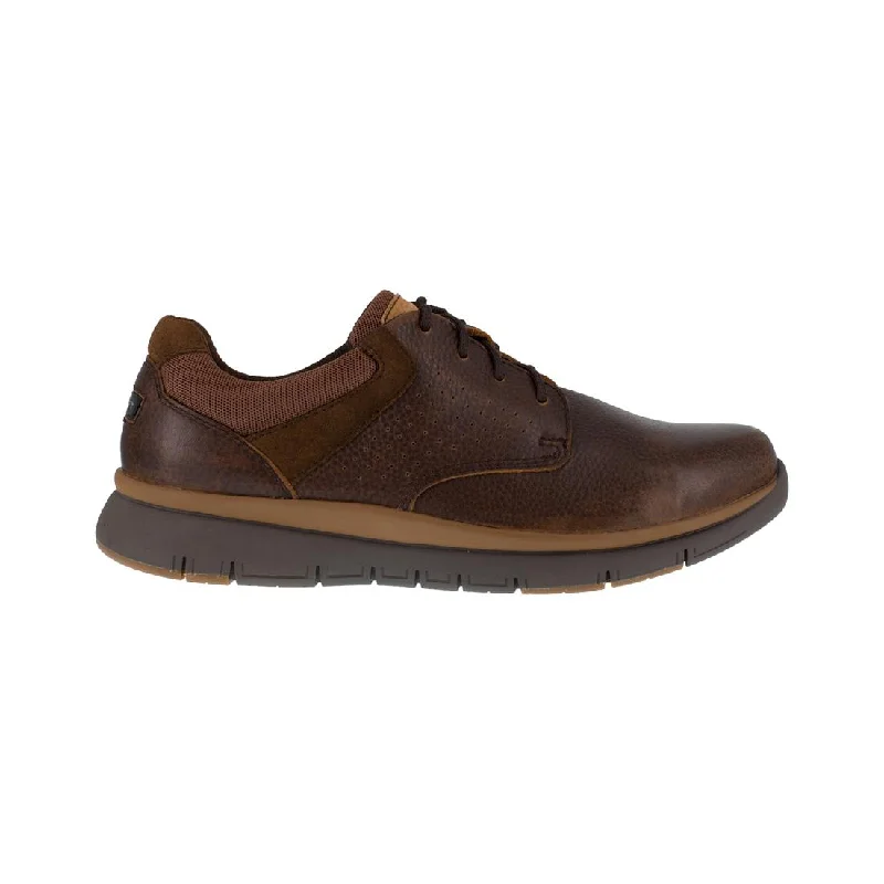 Primetime Casuals Steel-Toe Oxford Work Shoe Brown