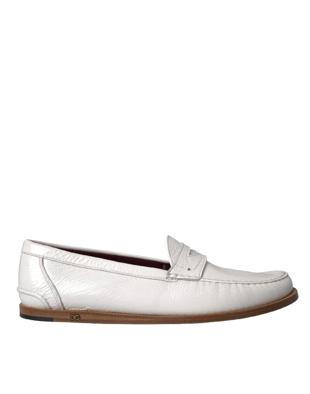 Dolce & Gabbana  Leather Slip On Mocassin Loafers Men's Shoes