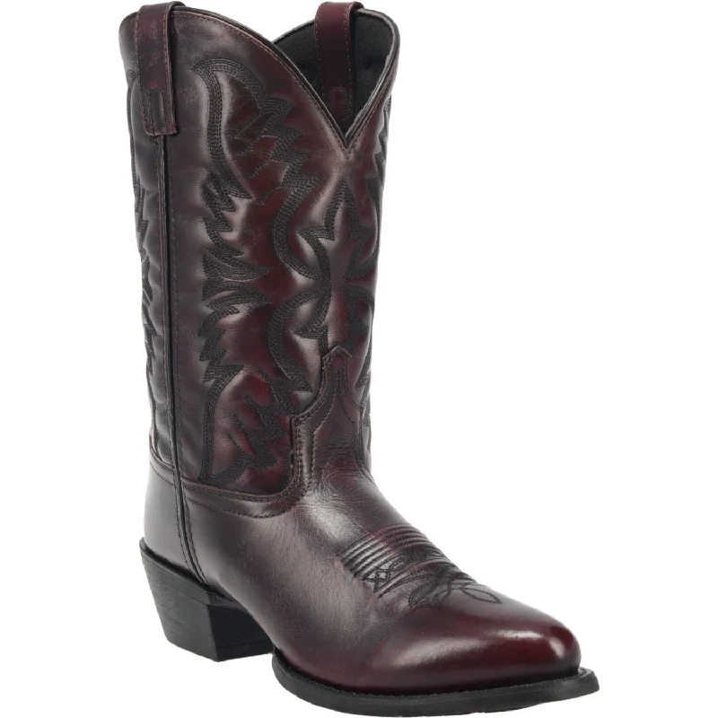 Laredo Men's Birchwood Black Cherry Leather Cowboy Boots 68458