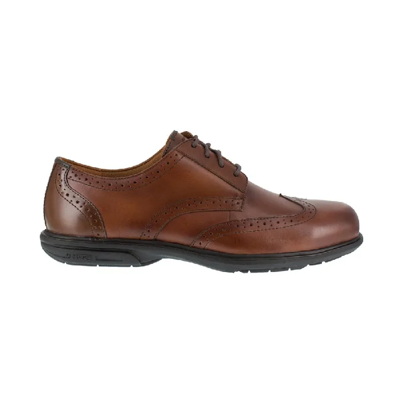 Loedin Steel-Toe Lace up Oxford Work Shoe Brown