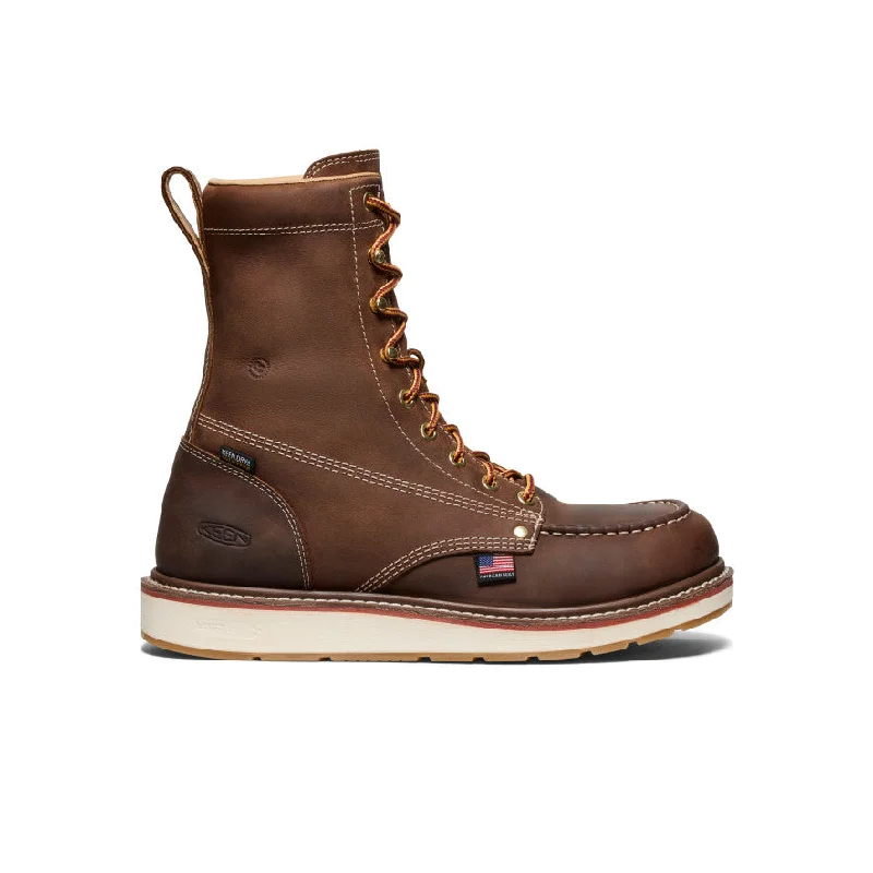 Men's Liberty 8" Waterproof Boot (Carbon Toe)  |  Leather Brown/Gum