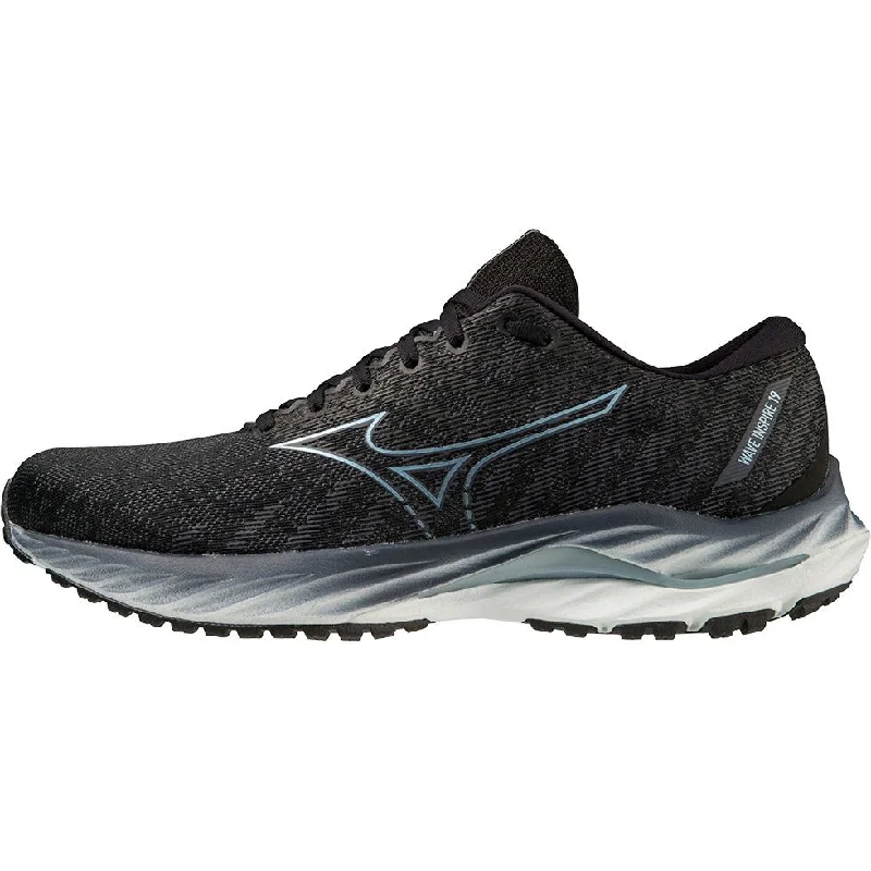 Mizuno Wave Inspire 19 WIDE FIT (2E) Mens Running Shoes - Black