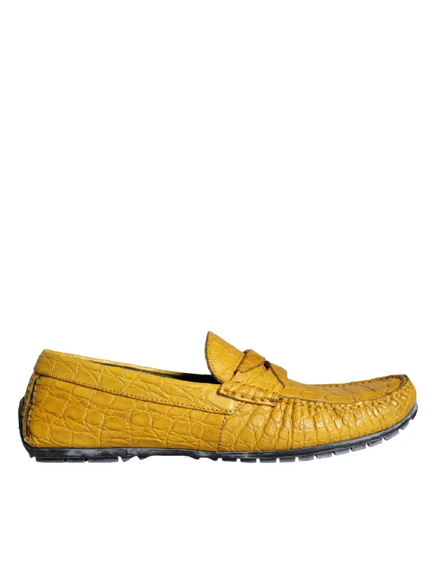 Dolce & Gabbana  Leather Slip Mocassin Loafers Men's Shoes