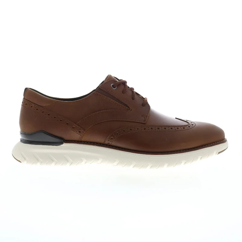 Rockport Total Motion Sport Wingtip Mens Brown Wide Oxfords & Lace Ups Shoes