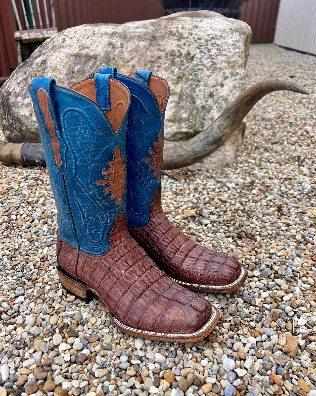 Black Jack Men’s Burnished Barnwood Sueded Caiman Tail Cowboy Boots SBBW7935-96