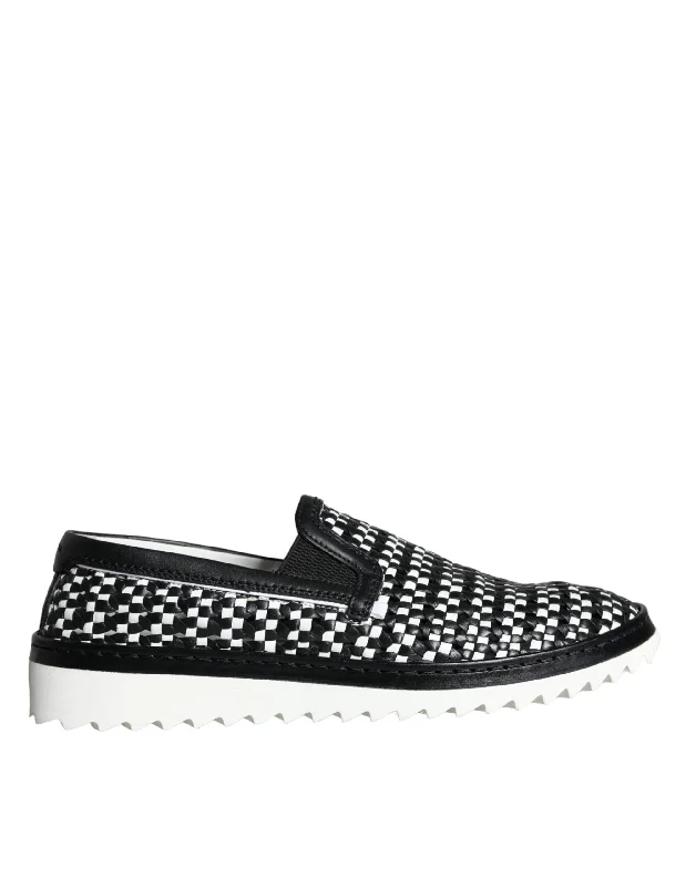 Dolce & Gabbana   Weaved Slip On Men Loafers Men's Shoes