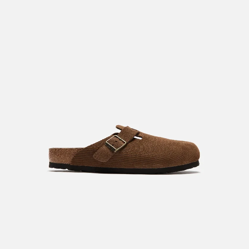 Birkenstock Boston Suede Corduroy - Dark Tea