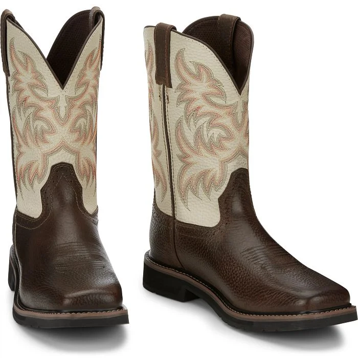 Justin Mens Stampede Western Work Boots Style SE4683