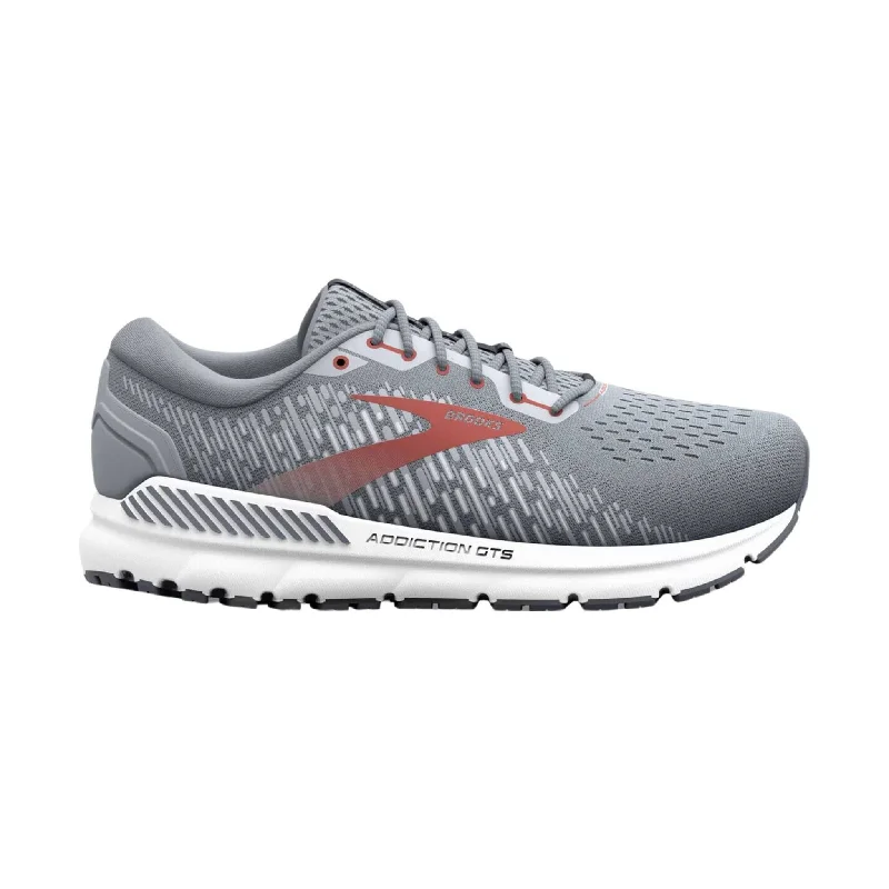 Brooks Men's Addiction GTS 15 Running Shoes - Grey/Ebony/Chili Oil