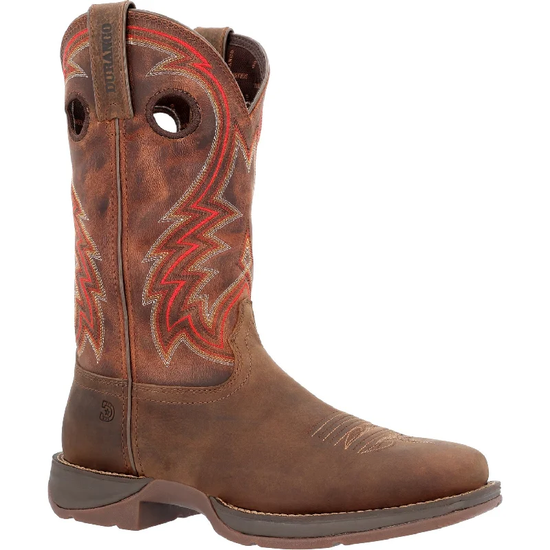 Durango Mens Rebel Western Dark Chestnut Leather Cowboy Boots