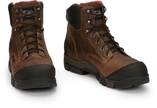 Justin Men's 6" Lace Up Waterproof Work Boot