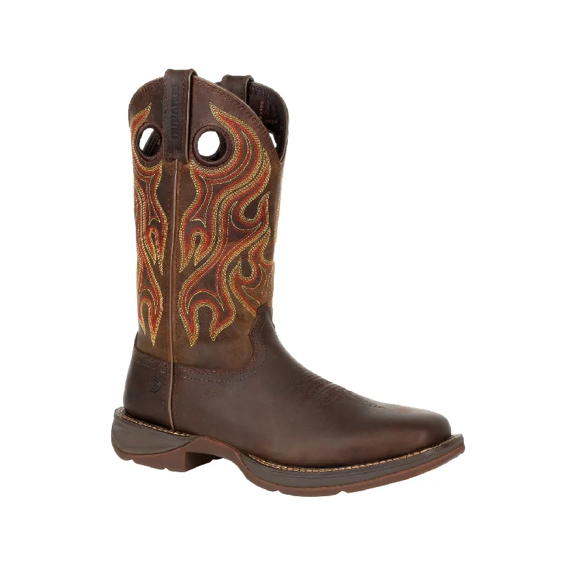 Durango Mens Rebel Western Dark Chestnut Leather Cowboy Boots