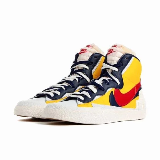 Nike x Sacai Blazer High Snow Beach White Obsidian University Red