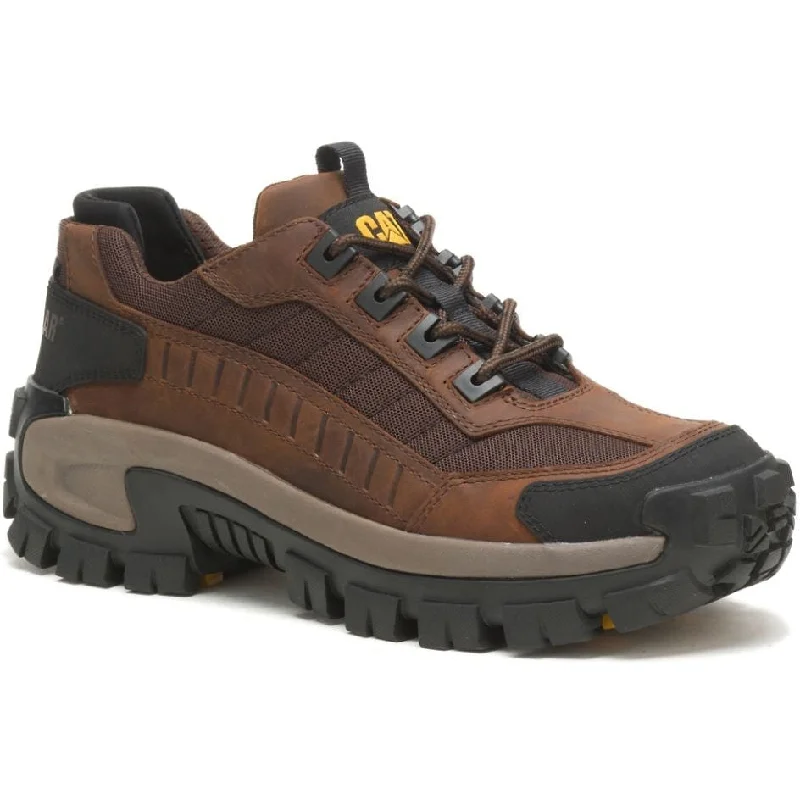 CAT Men's Invader Steel Toe Work Shoe - Dark Brown - P91338